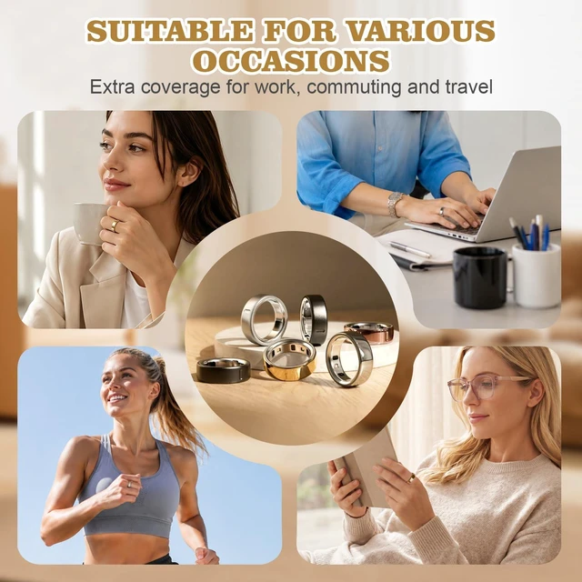 Alt view image 7 of 7 - 5 Pack Ring Cover for Oura Ring 5, 0.15mm Ultra Thin TPU Invisible Anti-Scratch Protector Cover Case for Oura Ring Gen 5