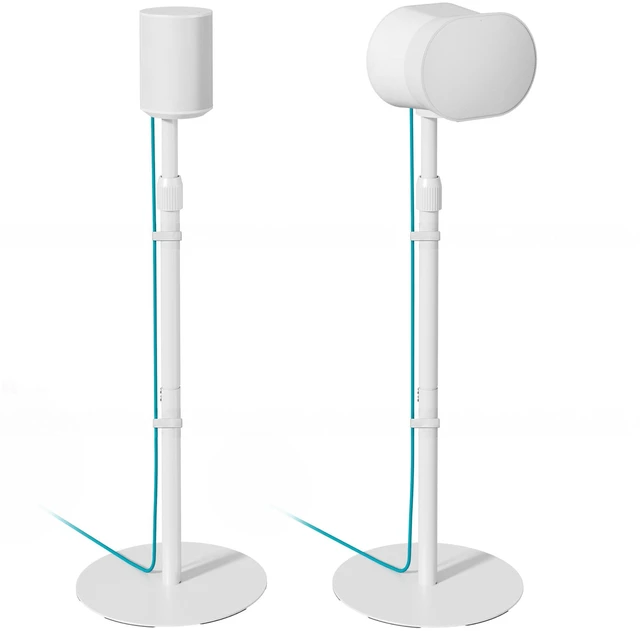 Main image of Speaker Stands Pair for Sonos Era 100, 100 SL, 300, External Cable, White 31.4"42" lockable height, Only compatible with Sonos Era Series,External cable management with securing straps