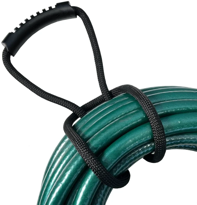 Main image of Loop-It Storage Straps by - 24-inch (3-Pack) Black Extension Cord Organizer, Vacuum Hose Holder, Shop Storage, Air or Water Hose Organizer for your Home, Garage, Boat, RV