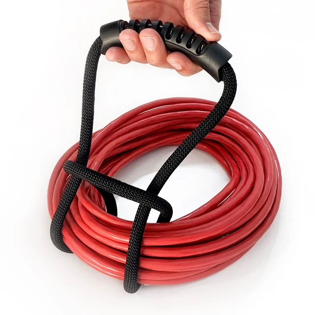 Alt view image 5 of 7 - Loop-It Storage Straps by - 24-inch (3-Pack) Black Extension Cord Organizer, Vacuum Hose Holder, Shop Storage, Air or Water Hose Organizer for your Home, Garage, Boat, RV