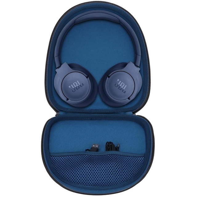 Alt view image 2 of 7 - Hard Case Compatible with JBL Tune 730BT 720BT 510BT Headphones Lightweight & Carry, Dustproof Storage, Travel Friendly, Portable for Daily Use, Blue Case