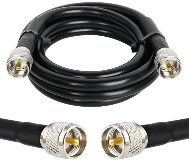 Main image of CB Coax RG213 Cable - UHF Male to Male 6FT Low Loss RG-213 for Ham Radio/VHF Radio/SWR Meter/Antenna Analyzer