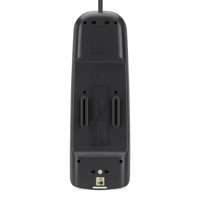 Alt view image 3 of 7 - 12-Outlet Surge Protector Power Strip, 3000J, 8ft Cord, Angled Plug overload protection, coax, RJ45, and telephone line protection, home office, entertainment center