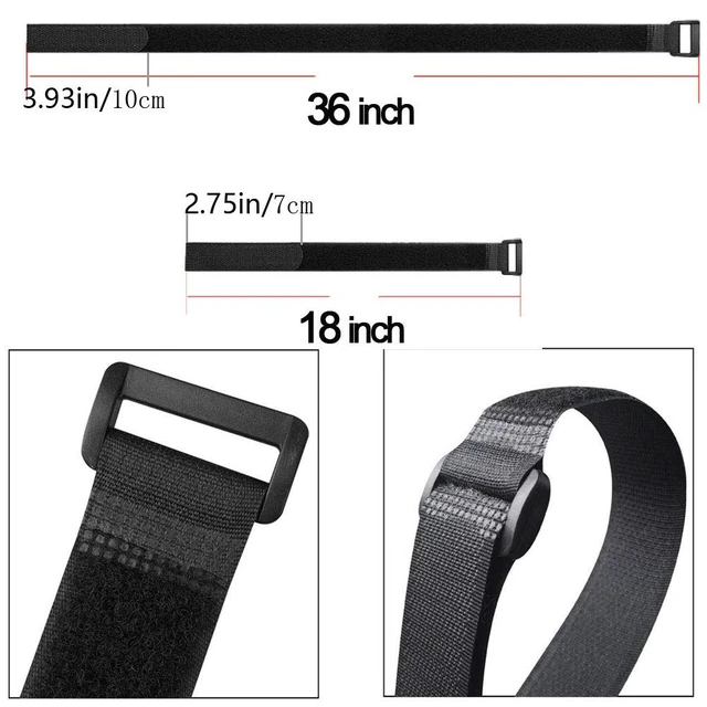 Alt view image 2 of 7 - 16 Pack (36-18) inch Adjustable Hook and Loop Straps Heavy Duty Velcro Securing Cinch Straps for Gear, Lashing Bike Rack,Luggage & Outdoor Use