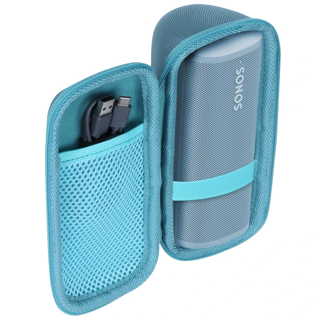 Alt view image 2 of 7 - Hard Case Compatible with Sonos Roam 2 Portable Waterproof Speaker Lightweight & Carry, Dustproof Storage, Travel Friendly, Portable for Daily Use, Blue Case