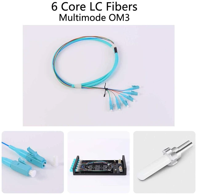 Alt view image 5 of 7 - LC-OM3 6 Pigtail 6 Strand Multimode OM3/OM4 50/125 LC-UPC Fiber Pigtail, 1.5 Meter