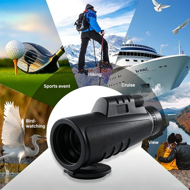 Alt view image 6 of 7 - 8X42 HD Compact Monocular Pocket Telescope BAK4 Prism for Adults HD BAK4 prism monocular compact ideal for bird watching sports events holiday gift for men women