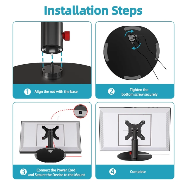 Alt view image 5 of 7 - Aluminum Stand for Echo Show 15 & Show 21, Lift 21cm, Tilt 18~80° Metal, Adjust Height, Tiltable Table Stand for Alexa Show 15 & 21, Stable Desktop Stand for Kitchen Use, Easy Assembly
