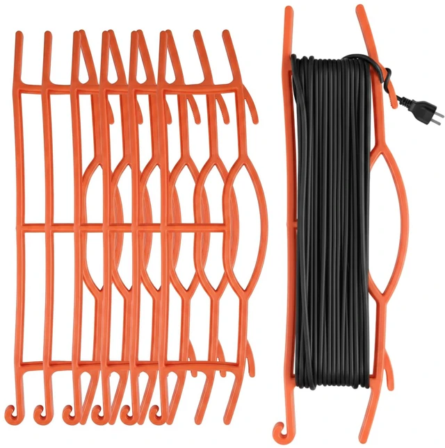 Main image of 6 Pcs 15.7"extension Cord Storage, Xmas Light Organizer, Orange Light Duty H-frame Extension Cord Holder, Christmas String Light Storage Wrap Organizer for Xmas Lites, Hoses, Ropes, Cables
