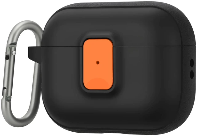 Main image of for AirPods Pro 3 Case with Drop-Proof Lock Design (Black/Orange) Anti-Scratch Shockproof Slim Protective Cover Compatible with Apple AirPods Pro 3rd Generation