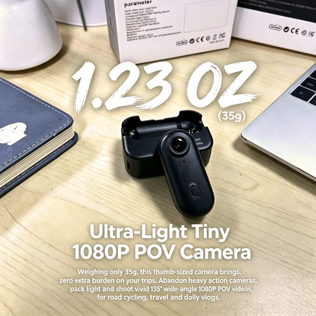 Alt view image 2 of 7 - SP1 1080P Mini POV Body Cameras with Audio and Video Sports Wearable Camera 2" Touch Screen,Magnetic Body, 30M Waterproof, 135° Wide Angle, WiFi Full Mounts for Skiing Cycling Motorcycle Vlog