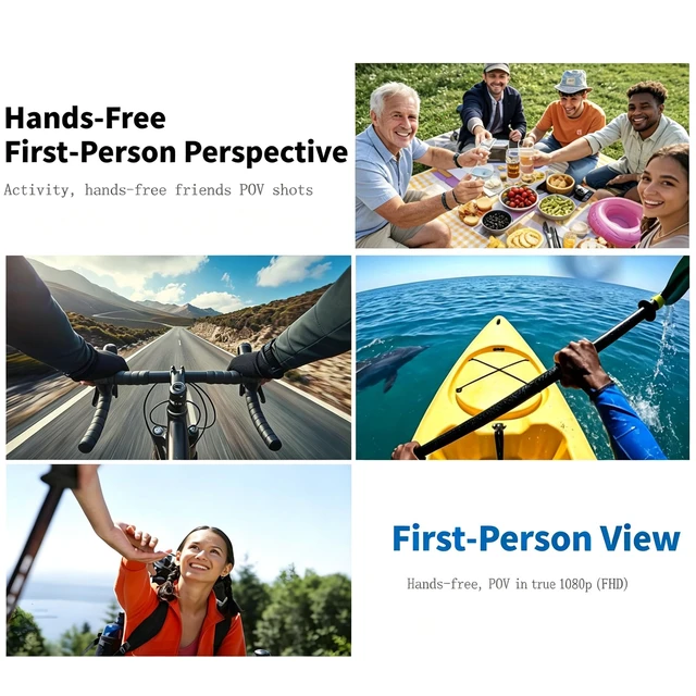 Alt view image 4 of 7 - SP1 1080P Mini POV Body Cameras with Audio and Video Sports Wearable Camera 2" Touch Screen,Magnetic Body, 30M Waterproof, 135° Wide Angle, WiFi Full Mounts for Skiing Cycling Motorcycle Vlog