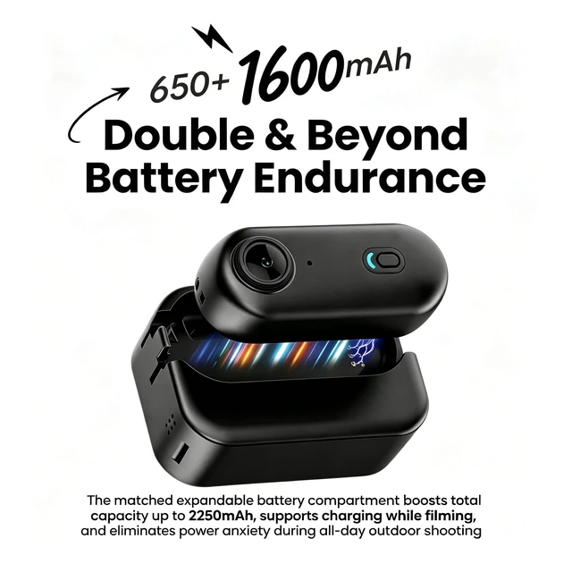 Alt view image 5 of 7 - SP1 1080P Mini POV Body Cameras with Audio and Video Sports Wearable Camera 2" Touch Screen,Magnetic Body, 30M Waterproof, 135° Wide Angle, WiFi Full Mounts for Skiing Cycling Motorcycle Vlog