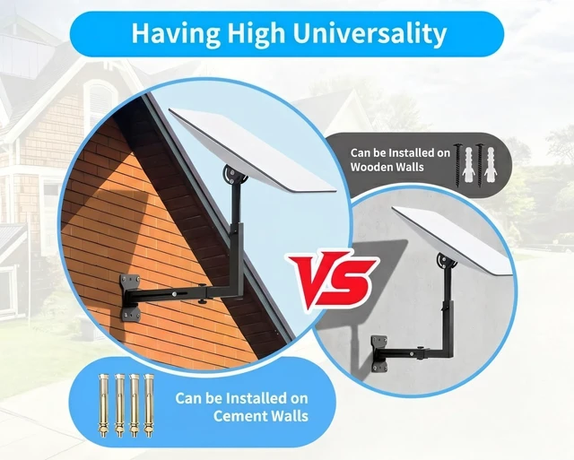 Alt view image 6 of 7 - Starlink Mount Compatible with Starlink Standard 4/4X/V3 Heavy Duty 0-180° Adjustable Pipe Adapter, Universal Extension Pole & Long Wall Starlink Mount