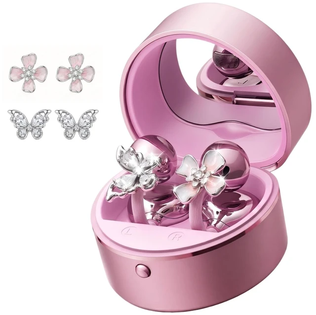 Main image of Love Ear Clip Wireless Earbuds, Open Ear Earring Headphones, Bluetooth 6.0 Ear Cuff Earphones with Mic, Pain-Free Comfortable Fit, Premium Sound for Daily Wear, Work