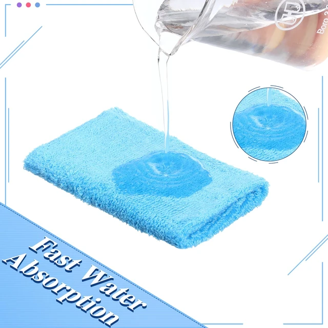 Alt view image 6 of 6 - 4 Inch Wrist Sweat Bands for Men Women Absorbent Tennis Soccer Wristbands Cotton Terry Cloth Sports Wrist Sweatbands for Tennis Basketball Football Running Gym