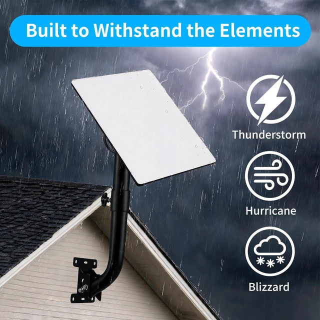 Alt view image 6 of 6 - Standard 4/4x/Gen 3 Wall & Roof Mount for Starlink, Adjustable Metal Bracket with Pipe Adapter Kit for V3 Dish, Weatherproof Heavy Duty