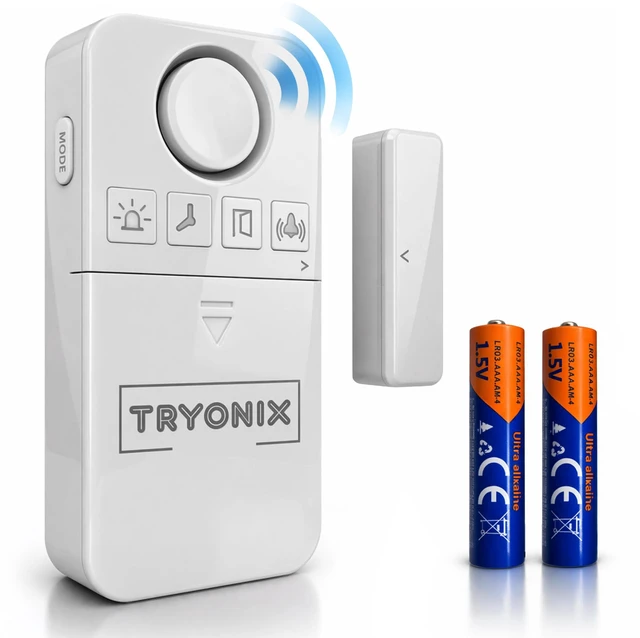 Main image of Door Alarms When Opened for Kids & Elderly 130 dB Loud Door & Window Alarm, 1.2 Wide Gap Sensor, Instant & Delay Alerts, 3 Volume Levels, AAA Batteries Included, Low Battery Alert, 1 Pack