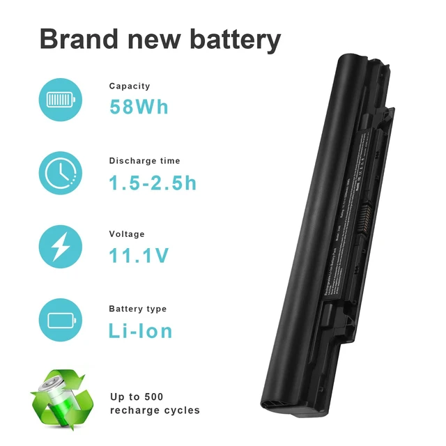 Alt view image 5 of 7 - 3340 Battery for Dell Latitude 3340 Battery, Dell V131 2nd Generation, Fits 451-BBJB, 451-BBIY, 451-BBIZ 7WV3V, H4PJP, JR6XC, YFDF9, YFOF9, 5MTD8