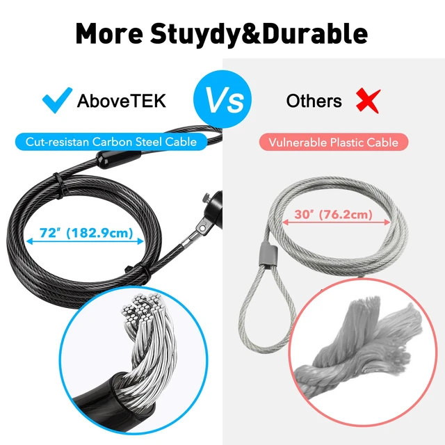 Alt view image 3 of 7 - iPad Lock Security Cable w/Adhesive Plates, 6Ft Keyless 4 Digit Combination Tablet Lock Kit, Anti-Theft Hardware Locking Cable for iPhone Cell Phone MacBook Laptop in Showroom Retail Store