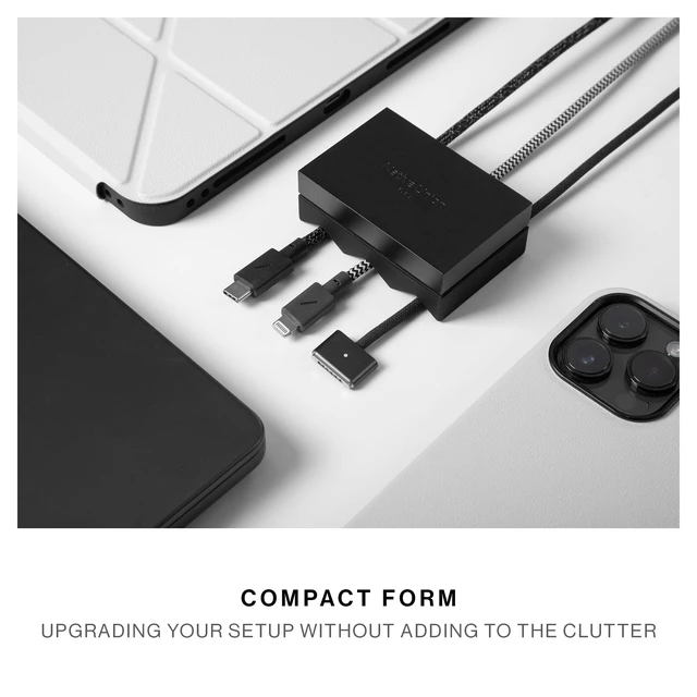 Alt view image 6 of 6 - Weighter Cable Weight/Holder Desk Accessory for Workspace or Nightstand Non-Slip Cable Organizer Metal and Silicone Design for All Cables Including USB-C & Lightning (Black)