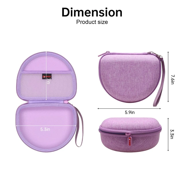 Alt view image 3 of 6 - Hard Case for JBL Junior JR 470NC/460NC/320 Kids Headphones, Purple for iClever BTH12 HS19 BTH20 BTH22 BTH26/Candy Bila/Acer/JBL/MIDOLA/JoySpark/JLab/ADOOPE/Spiderman/EarFun/ Etc Kids Headphone
