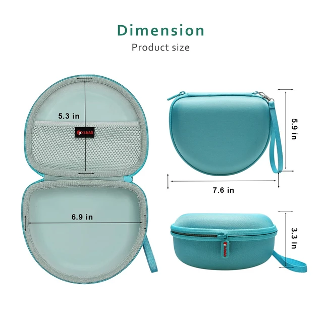 Alt view image 3 of 6 - Hard Case for JBL Junior JR 470NC/460NC/320 Kids Headphones, Green for iClever BTH12 HS19 BTH20 BTH22 BTH26/Candy Bila/Acer/JBL/MIDOLA/JoySpark/JLab/ADOOPE/Spiderman/EarFun/ Etc Kids Headphone