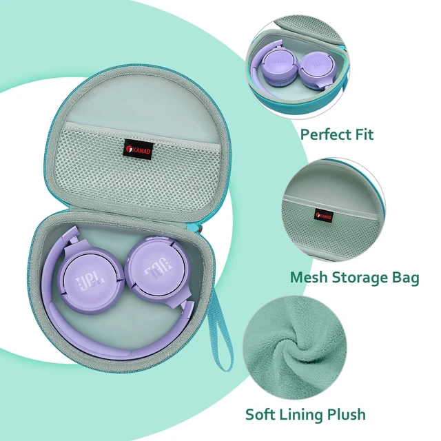 Alt view image 2 of 6 - Hard Case for JBL Junior JR 470NC/460NC/320 Kids Headphones, Green for iClever BTH12 HS19 BTH20 BTH22 BTH26/Candy Bila/Acer/JBL/MIDOLA/JoySpark/JLab/ADOOPE/Spiderman/EarFun/ Etc Kids Headphone