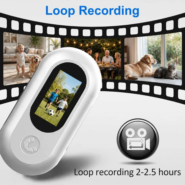 Alt view image 7 of 7 - HD 1080P Cat Camera Collar with Video Record Wireless Mini Sport cam,Small Action Cameras,Body Camera for Pet Supplies/Stuff,Outdoor/Inoor Birthday Gift No WiFi