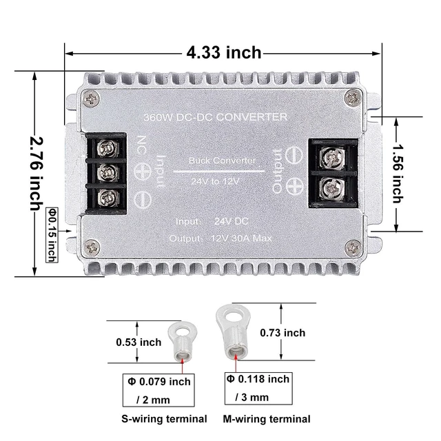 Alt view image 4 of 6 - DC to DC High Efficiency Voltage Converter 24V to 12V 30A 360W Buck Converter DIY Power Supply Step-Down Transformer
