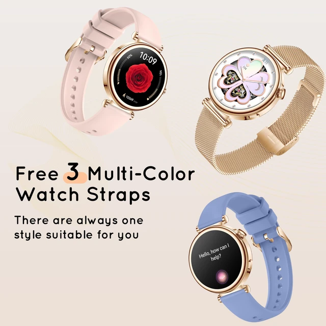 Alt view image 2 of 7 - Smart Watch for Women 1.27" HD 3 Band Fitness Tracker Bluetooth Call Compatible Android iPhone Phone with SpO2/Heart Rate/Sleep Monitor,120+ Sports Modes IP68 Waterproof Smartwatch Rose Gold