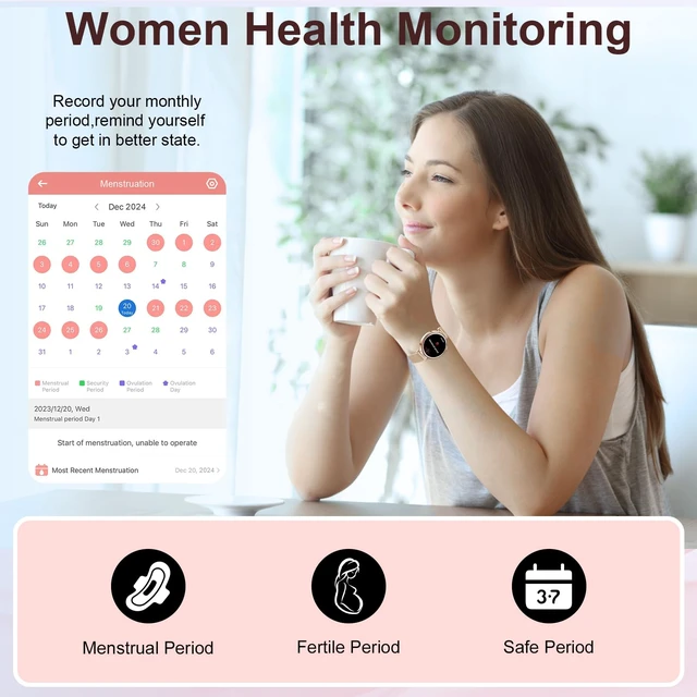 Alt view image 5 of 7 - Smart Watch for Women 1.27" HD 3 Band Fitness Tracker Bluetooth Call Compatible Android iPhone Phone with SpO2/Heart Rate/Sleep Monitor,120+ Sports Modes IP68 Waterproof Smartwatch Rose Gold