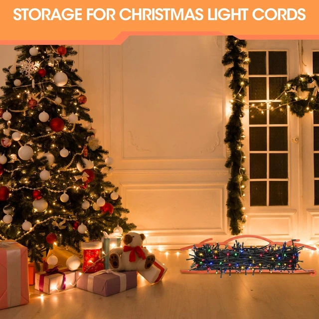 Alt view image 7 of 7 - 6 Pcs 15.7"extension Cord Storage, Xmas Light Organizer, Orange Light Duty H-frame Extension Cord Holder, Christmas String Light Storage Wrap Organizer for Xmas Lites, Hoses, Ropes, Cables