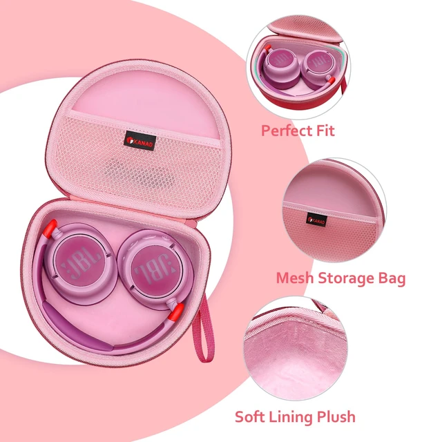 Alt view image 2 of 6 - Hard Case for JBL Junior JR 470NC/460NC/320 Kids Headphones, Pink for iClever BTH12 HS19 BTH20 BTH22 BTH26/Candy Bila/Acer/JBL/MIDOLA/JoySpark/JLab/ADOOPE/Spiderman/EarFun/ Etc Kids Headphone