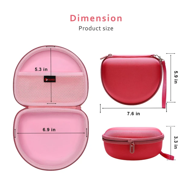 Alt view image 3 of 6 - Hard Case for JBL Junior JR 470NC/460NC/320 Kids Headphones, Pink for iClever BTH12 HS19 BTH20 BTH22 BTH26/Candy Bila/Acer/JBL/MIDOLA/JoySpark/JLab/ADOOPE/Spiderman/EarFun/ Etc Kids Headphone