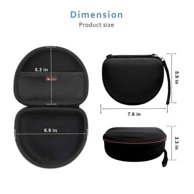 Alt view image 4 of 7 - Hard Case for JBL Junior JR 470NC/460NC/320 Kids Headphones, Black for iClever BTH12 HS19 BTH20 BTH22 BTH26/Candy Bila/Acer/JBL/MIDOLA/JoySpark/JLab/ADOOPE/Spiderman/EarFun/ Etc Kids Headphone