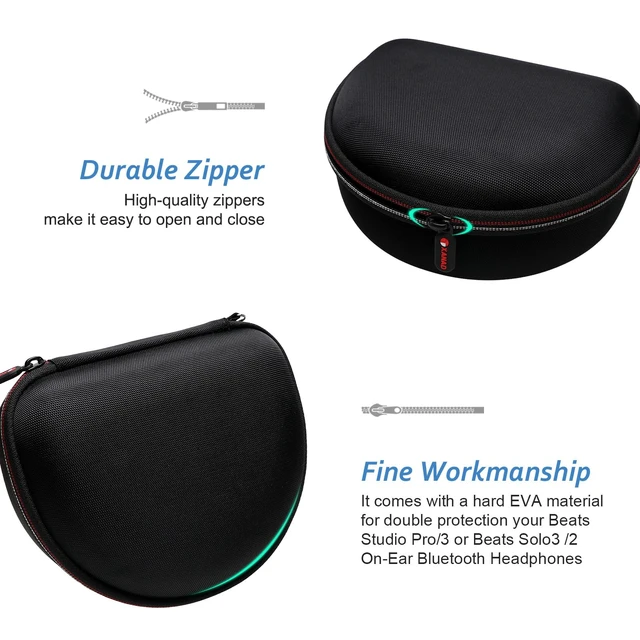 Alt view image 5 of 7 - Hard Case for JBL Junior JR 470NC/460NC/320 Kids Headphones, Black for iClever BTH12 HS19 BTH20 BTH22 BTH26/Candy Bila/Acer/JBL/MIDOLA/JoySpark/JLab/ADOOPE/Spiderman/EarFun/ Etc Kids Headphone