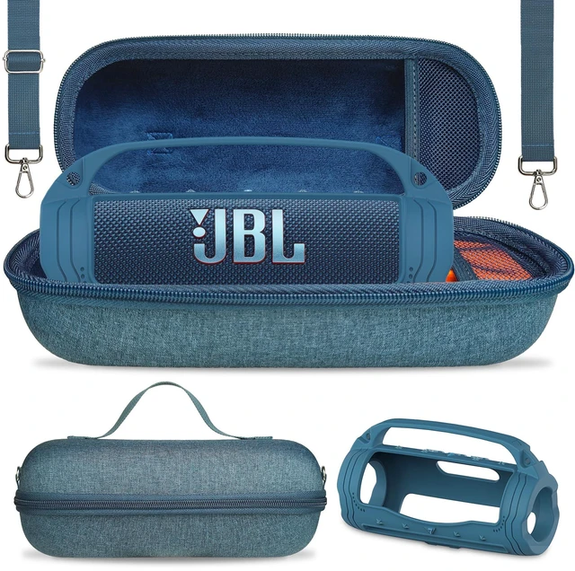 Main image of Silicone Cover and Carrying Case for JBL Flip 7 Portable Speaker Accessories for JBL Flip 7 Silicone Case with Handle and Shoulder Strap, Protective Cases for Flip 7 Speaker (Blue)