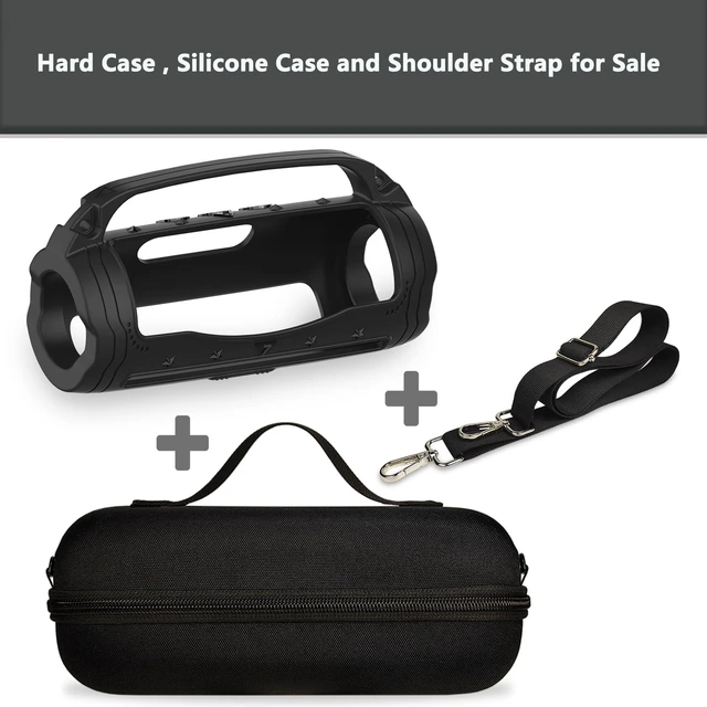 Alt view image 3 of 7 - Silicone Cover and Carrying Case for JBL Flip 7 Portable Speaker Accessories for JBL Flip 7 Silicone Case with Handle and Shoulder Strap, Protective Cases for Flip 7 Speaker (Black)