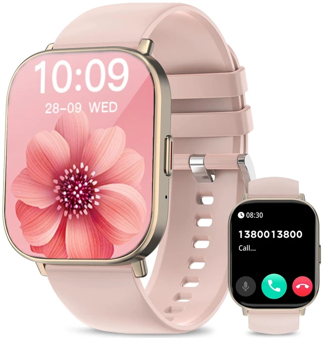 Main image of Smart Watch, 2.01 HD Smart Watches for Women, Fitness Tracker Watch with Blood Pressure/Heart Rate/Sleep Monitor, Bluetooth 5.2 Smartwatch for Android/iOS Phones, IP67 Waterproof Sport Watch (Pink)
