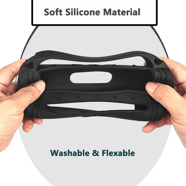 Alt view image 6 of 7 - Silicone Cover and Carrying Case for JBL Flip 7 Portable Speaker Accessories for JBL Flip 7 Silicone Case with Handle and Shoulder Strap, Protective Cases for Flip 7 Speaker (Black)