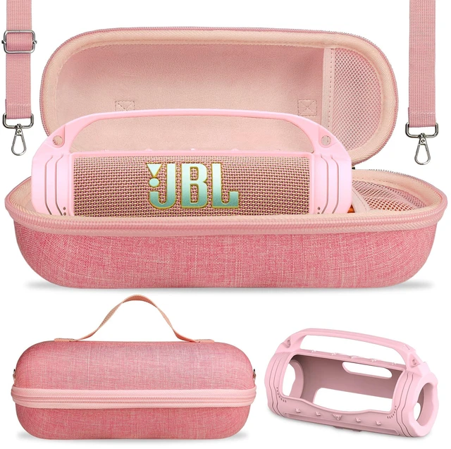 Main image of Silicone Cover and Carrying Case for JBL Flip 7 Portable Speaker Accessories for JBL Flip 7 Silicone Case with Handle and Shoulder Strap, Protective Cases for Flip 7 Speaker (Pink)
