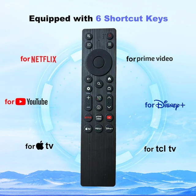 Alt view image 3 of 6 - RC923A FMB1 Remote Control Replacement Compatible for TCL Smart TV QLED QLED Mini Google TV's, Series Q77K QM6KQM5K (Not Voice,Not Setup) (Black)