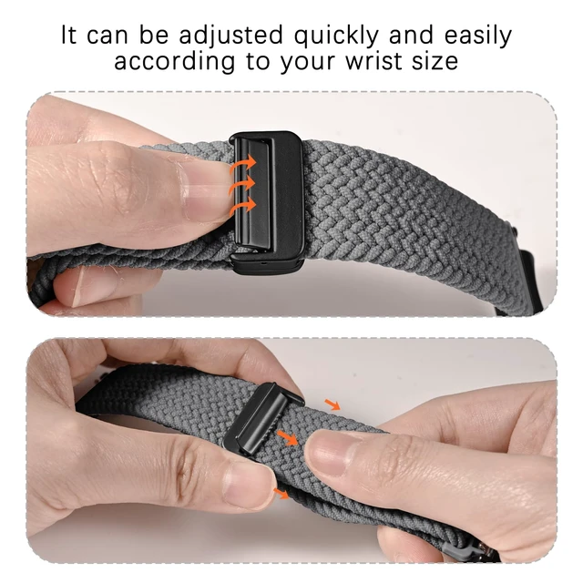 Alt view image 3 of 7 - Elastic Woven Band Compatible with Amazfit T-Rex 3, Metal Magnetic Buckle Sports Replacement Strap Compatible with Amazfit T-Rex 3