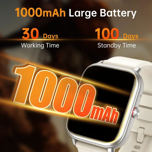 Alt view image 4 of 7 - Smart Watch for Men Women, Fitness Tracker (Answer/Make Call), 1000 mAh Battery, 120+ Sport Modes, Step Counter/Sleep Monitor Fitness Watch, Smartwatch for Android/iPhone (Starlight)