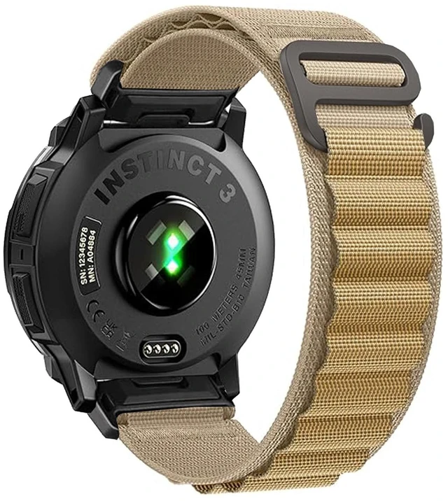Main image of Nylon Strap for Garmin Instinct 2/3 45mm, Fits Solar Tactical Tide Esport Nylon band weighs 10g,with triple durable fasteners suitable for 140-190mm wrists,316 steel spring rod & disassembly tool