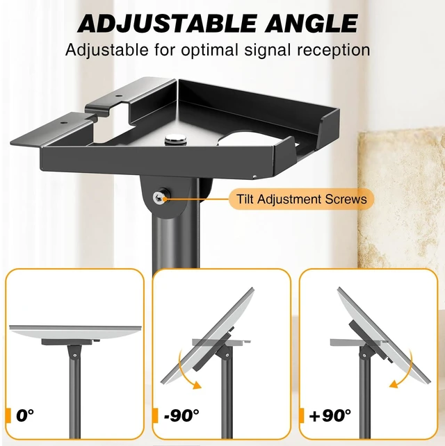 Alt view image 7 of 7 - Starlink Tripod Stand Mount for Gen 3, Standard 4, 4X, V3, 90° Tilt Adjustable Satellite Stand with 90° Tilt, Up to 50.4 Inch Height, Ground Nails, tool-free setup, folds for RV