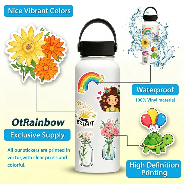 Alt view image 6 of 7 - 1000 pcs/Set Random Theme No Repeated Cute Cartoon Stickers for Kids Teens- Small Waterproof Vinyl Decals for Laptop, Scrapbooking, DIY Crafts - Mixed Theme Blind Box Sticker Pack Gift/Deco