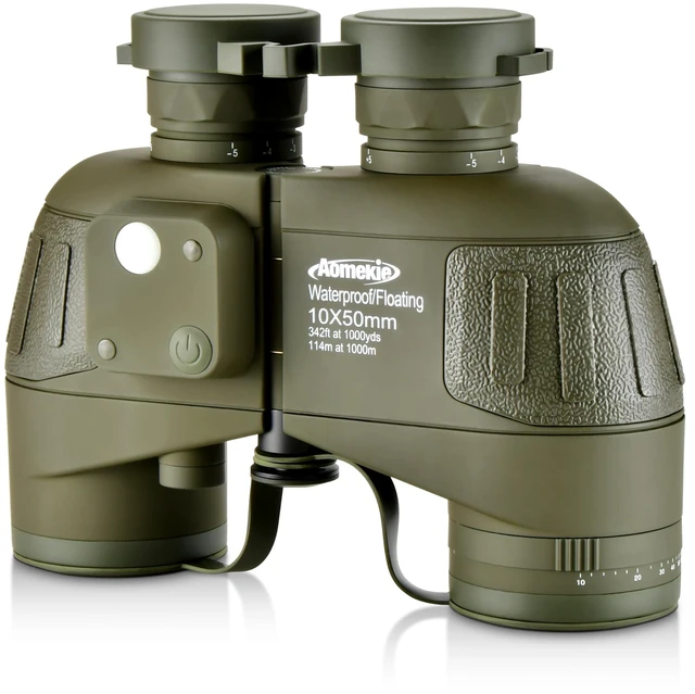 Main image of 10X50 Marine Binoculars for Adults Waterproof Floatable Illuminable Rangefinder Compass BAK4 Prism FMC Lens for Outdoor Birdwatching Hunting Boating Hiking