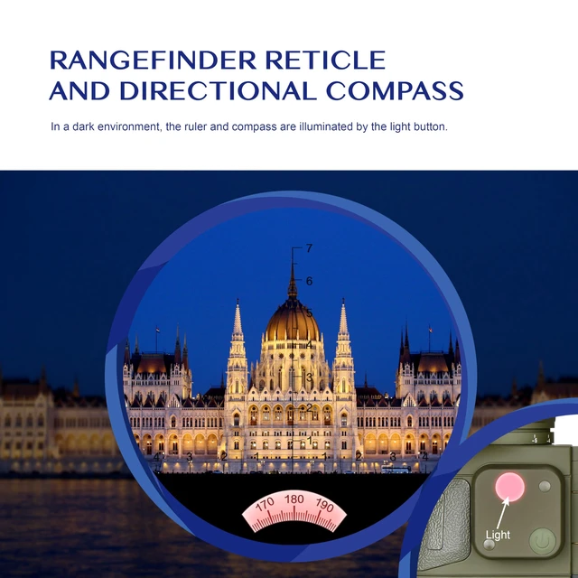 Alt view image 4 of 7 - 10X50 Marine Binoculars for Adults Waterproof Floatable Illuminable Rangefinder Compass BAK4 Prism FMC Lens for Outdoor Birdwatching Hunting Boating Hiking